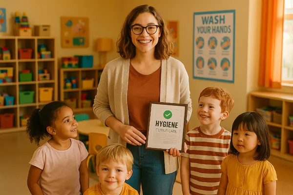 Blog Banner für Gesundheitszeugnis in der Kinderbetreuung: Warum Erzieher die Infektionsschutzbelehrung brauchen