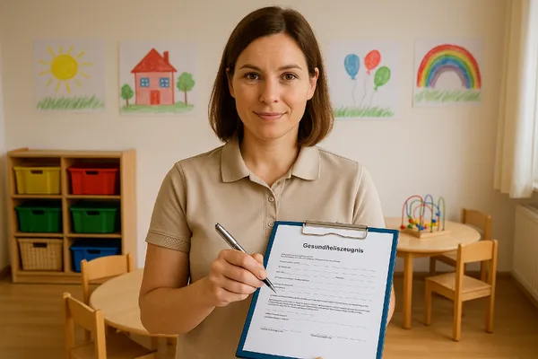 Blog Banner für Gesundheitszeugnis für Kita und Kinderbetreuung: Was Erzieher über §43 IfSG wissen müssen