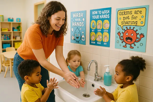 Blog Banner für Hygiene im Kita-Alltag: Infektionsschutz leicht gemacht für Erzieher